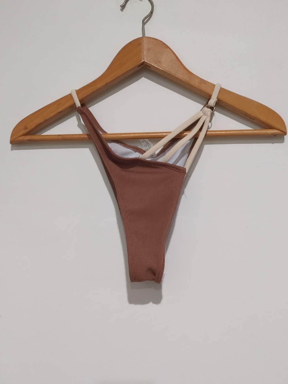 Brown Ribbed Bikini Set - Picture 3 of 3